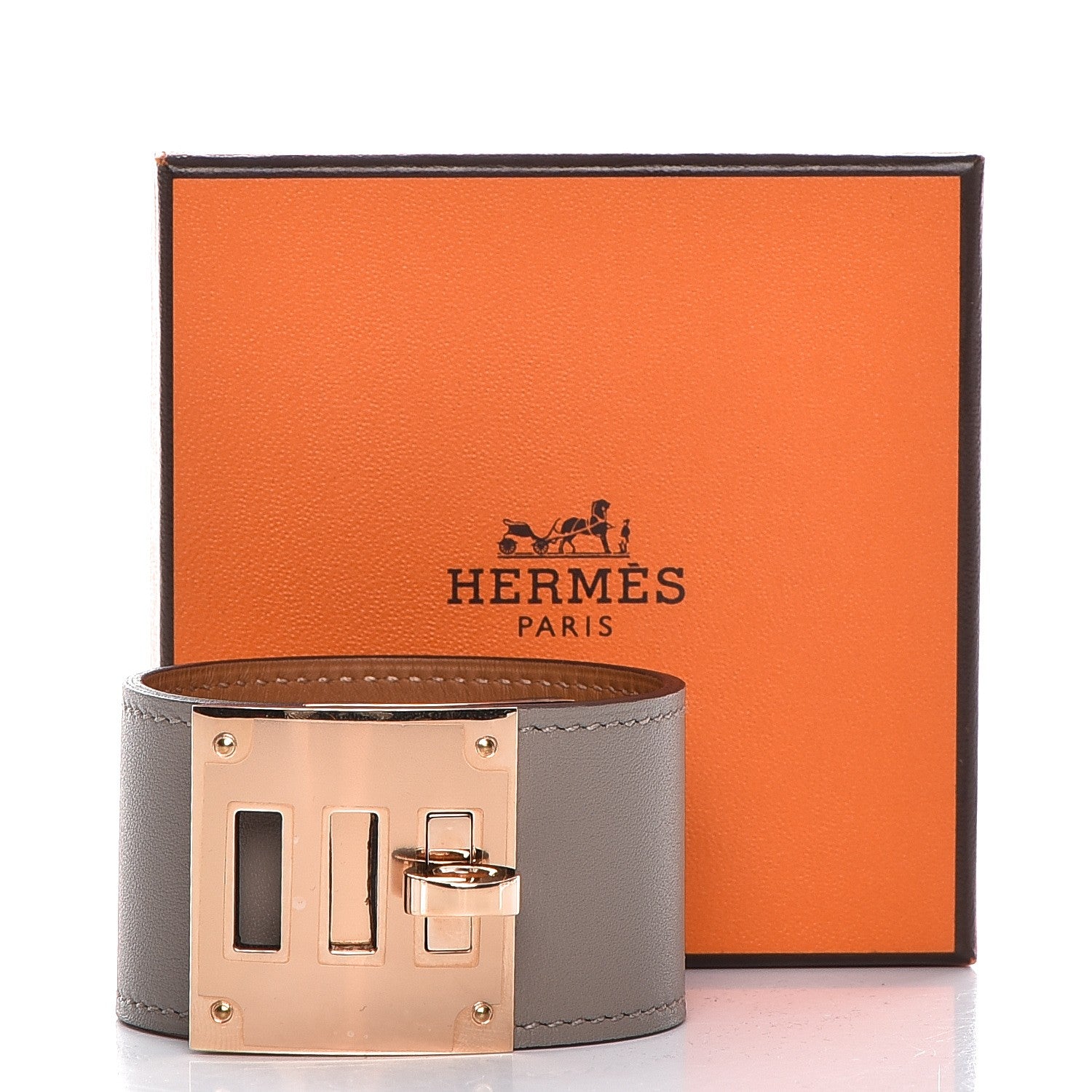 Hermes Swift Kelly Dog Bracelet T3 Gris Asphalte 5 of 7