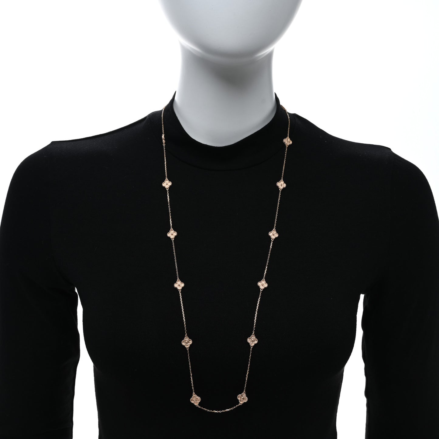 18K Rose Gold 16 Motifs Sweet Alhambra Necklace