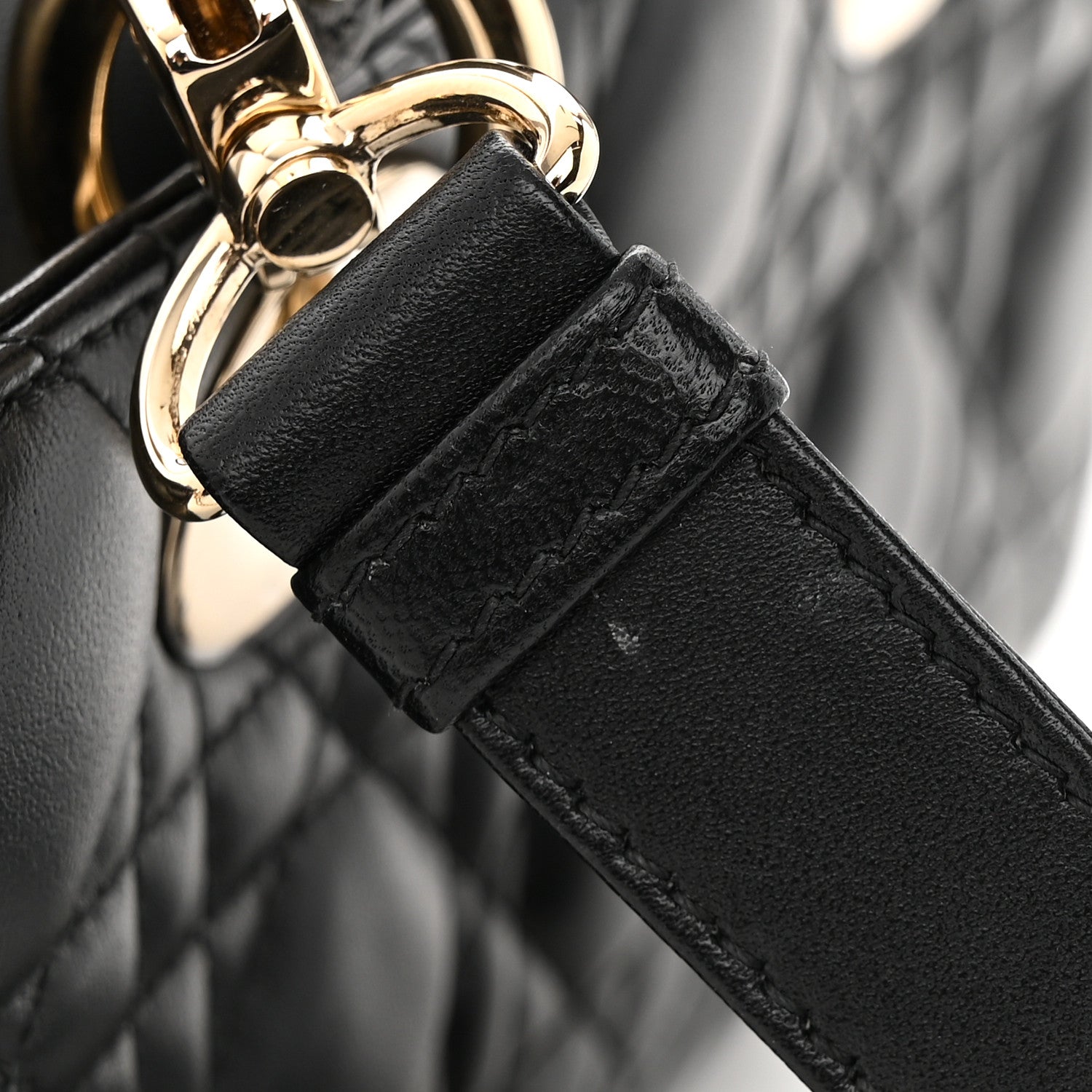Christian Dior Lambskin Cannage Small Lady D-Joy Black 1425498
