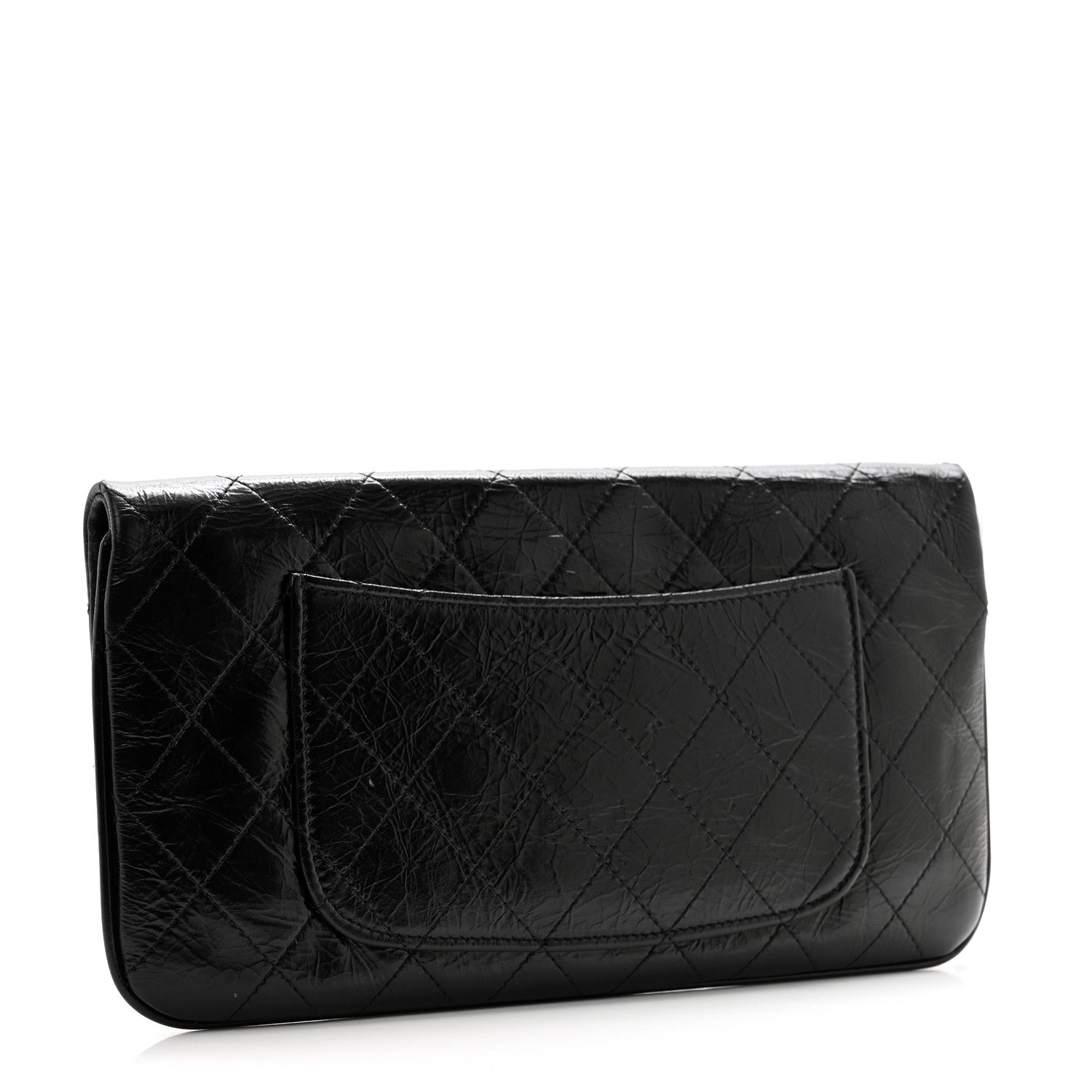 Chanel Shiny Crumpled Calfskin Small 31 Pouch Black 3 of 10