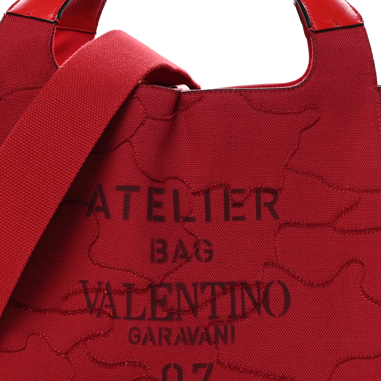 Canvas Atelier 07 Camouflage Edition Medium Tote Bag Red