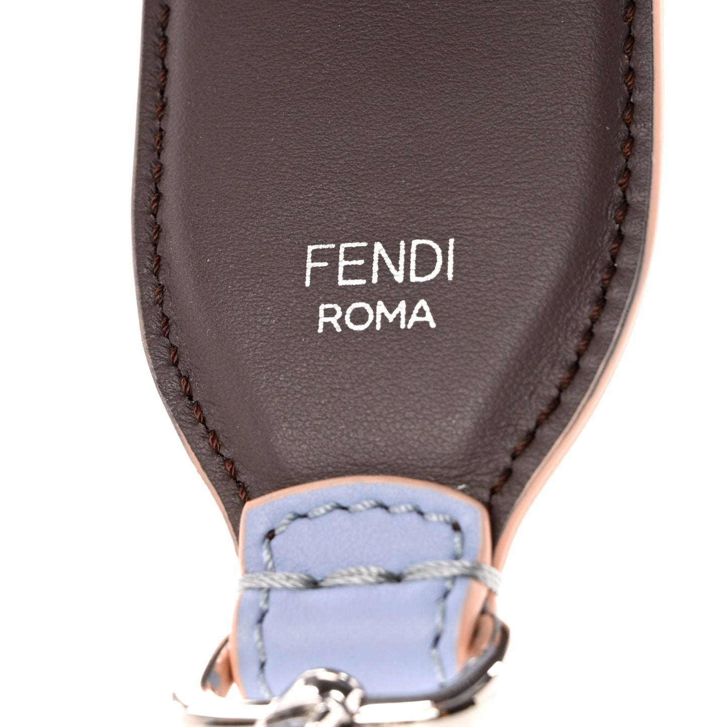 Vitello Century Plexiglass Bi-Color Studded Strap You Azzurro Sky Multicolor
