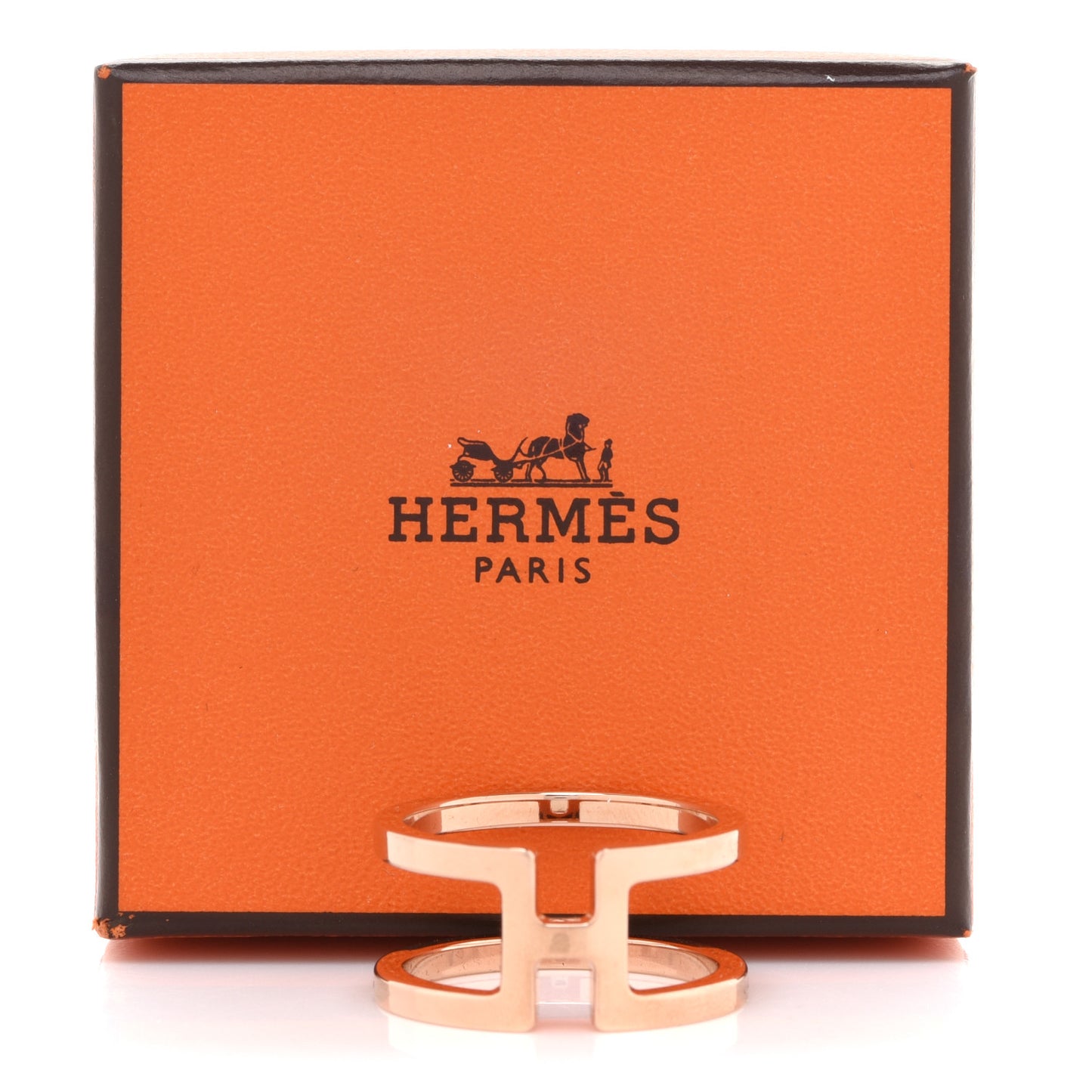 Permabrass H en Rond Scarf Ring Rose Gold