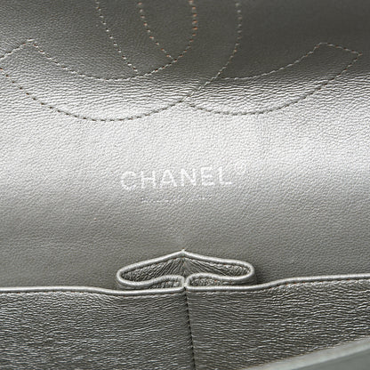 Chanel Metallic Lambskin Quilted Jumbo Double Flap Green 5 of 16