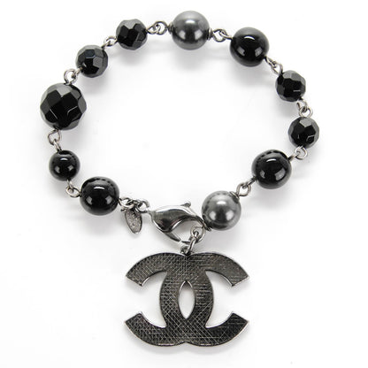 Chanel Ruthenium Bead CC Bracelet Black 3 of 5