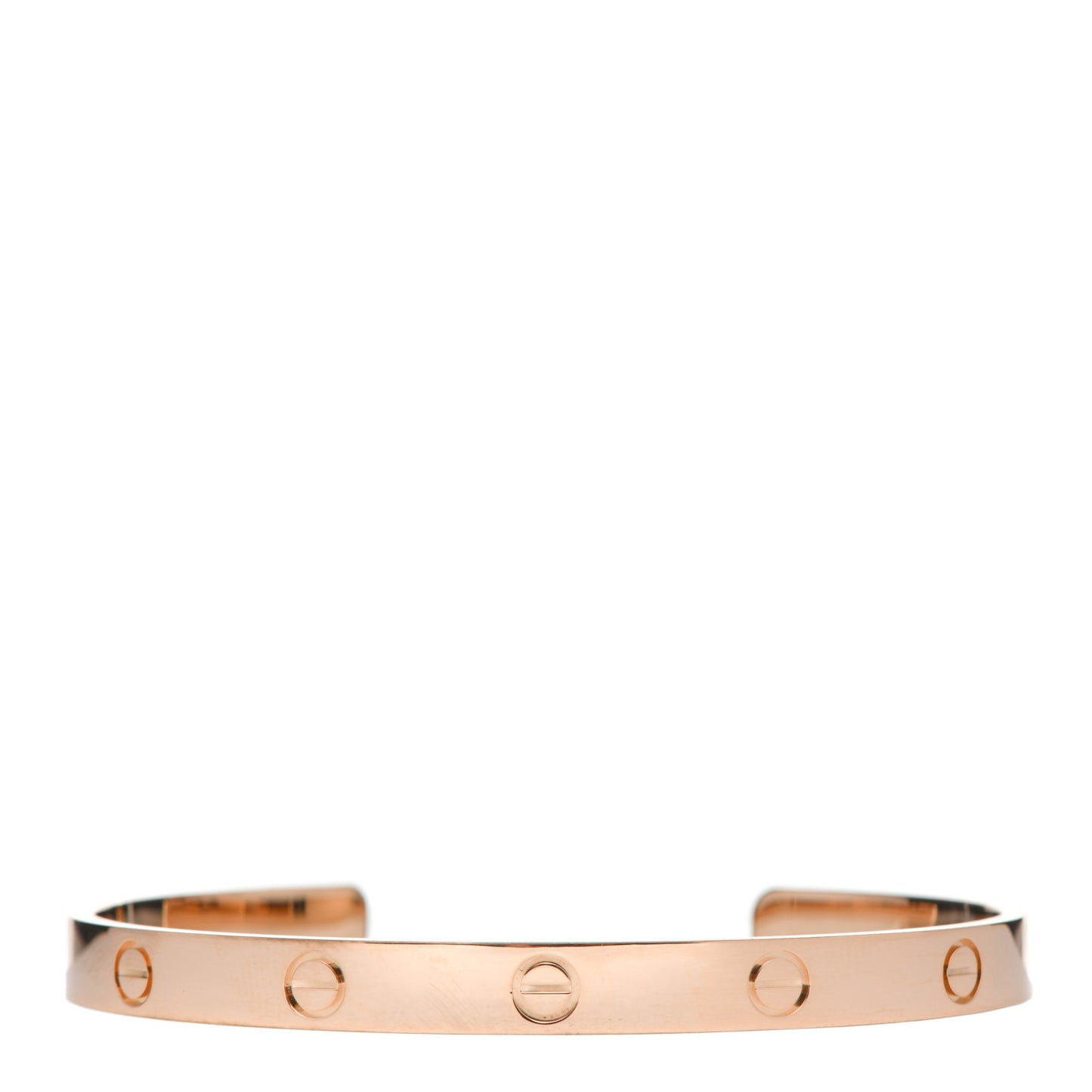 18K Pink Gold LOVE Cuff Bracelet 19