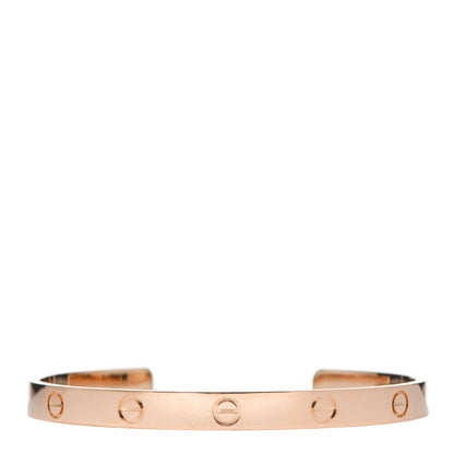 Cartier 18K Pink Gold LOVE Cuff Bracelet 19 1 of 5
