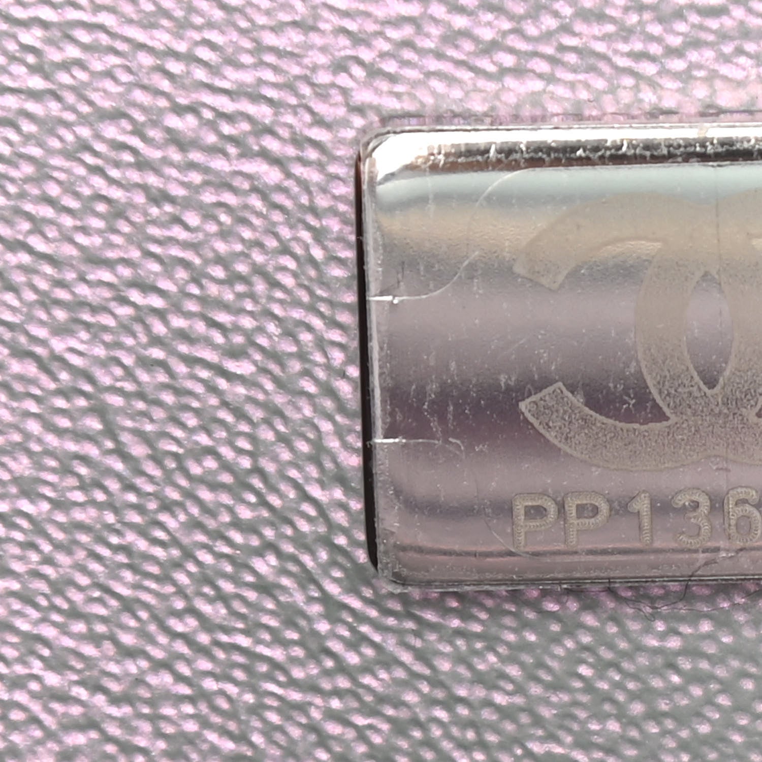 Chanel Iridescent Calfskin Quilted Mini Rectangular Flap Light Purple 7 of 10