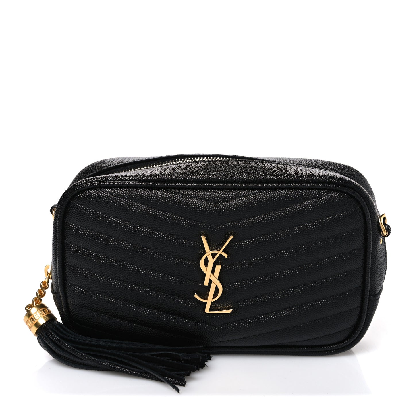 Grain De Poudre Matelasse Monogram Mini Lou Camera Bag Black