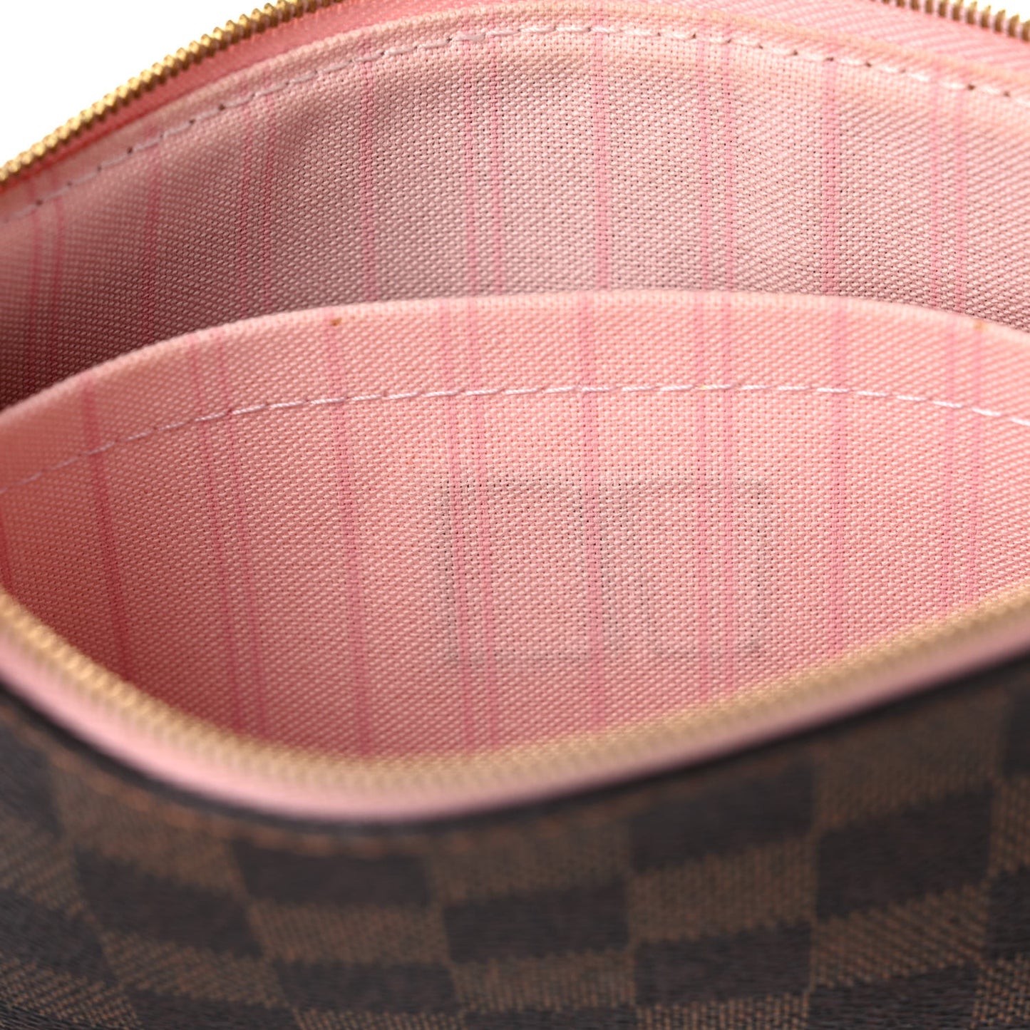 Damier Ebene Neverfull MM GM Pochette Rose Ballerine