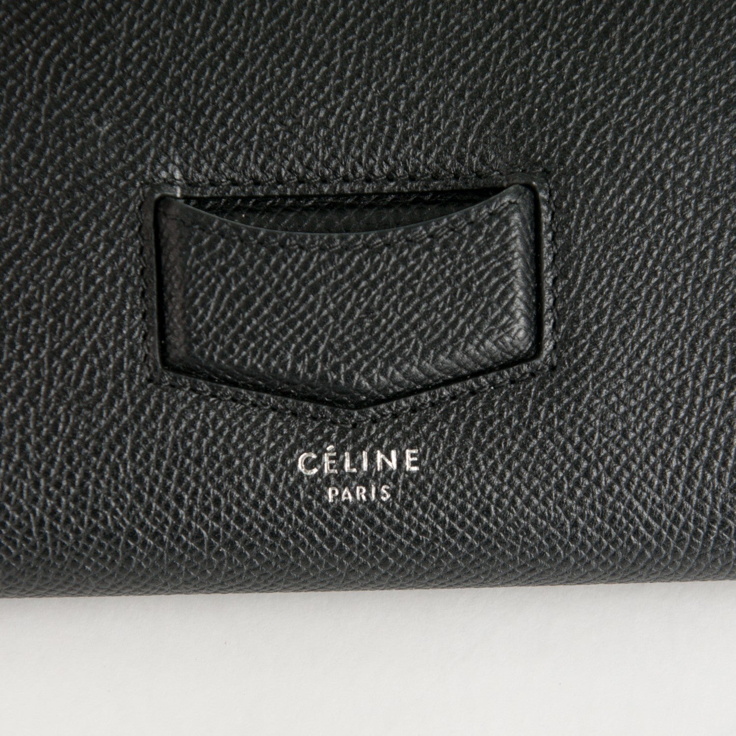 Celine Grained Calfskin Large Trotteur Multifunction Flap Wallet Black 7 of 8