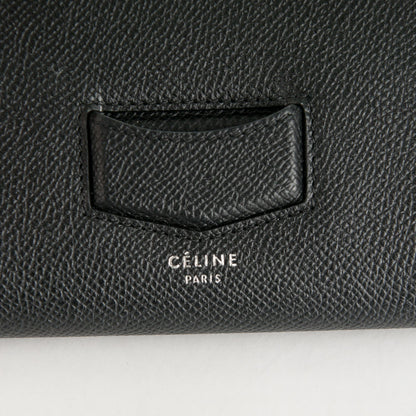 Celine Grained Calfskin Large Trotteur Multifunction Flap Wallet Black 7 of 8