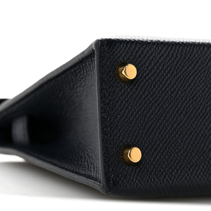 Hermes Epsom Mini Kelly Sellier 20 Bleu Indigo 9 of 14
