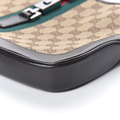 Gucci Monogram Web Jackie O Hobo Dark Brown 8 of 9