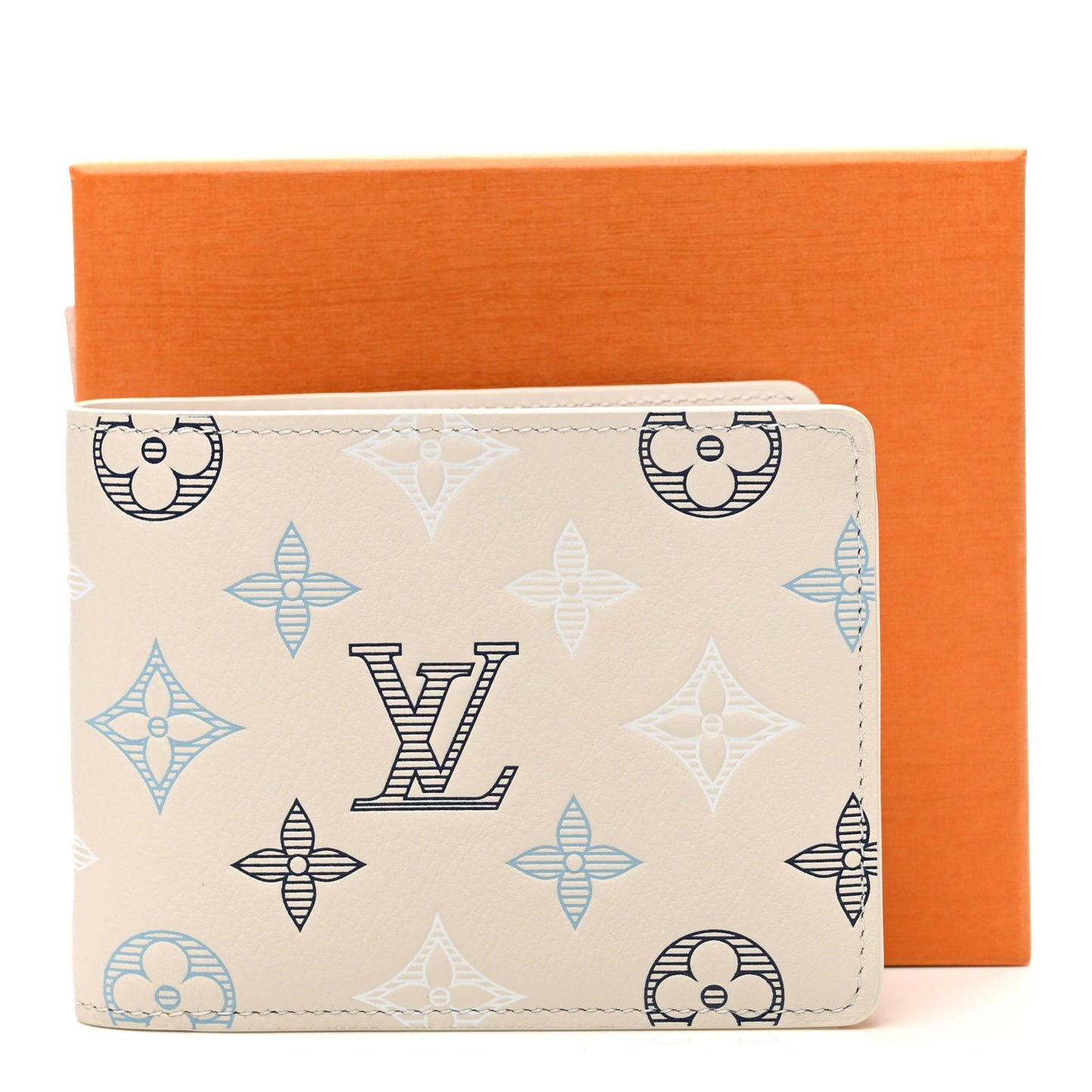 Monogram Shadow Multiple Wallet Ecru White