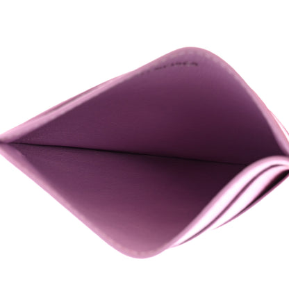 Balenciaga Grained Calfskin Logo Cash Rounded Card Holder Lilac Black 5 of 8