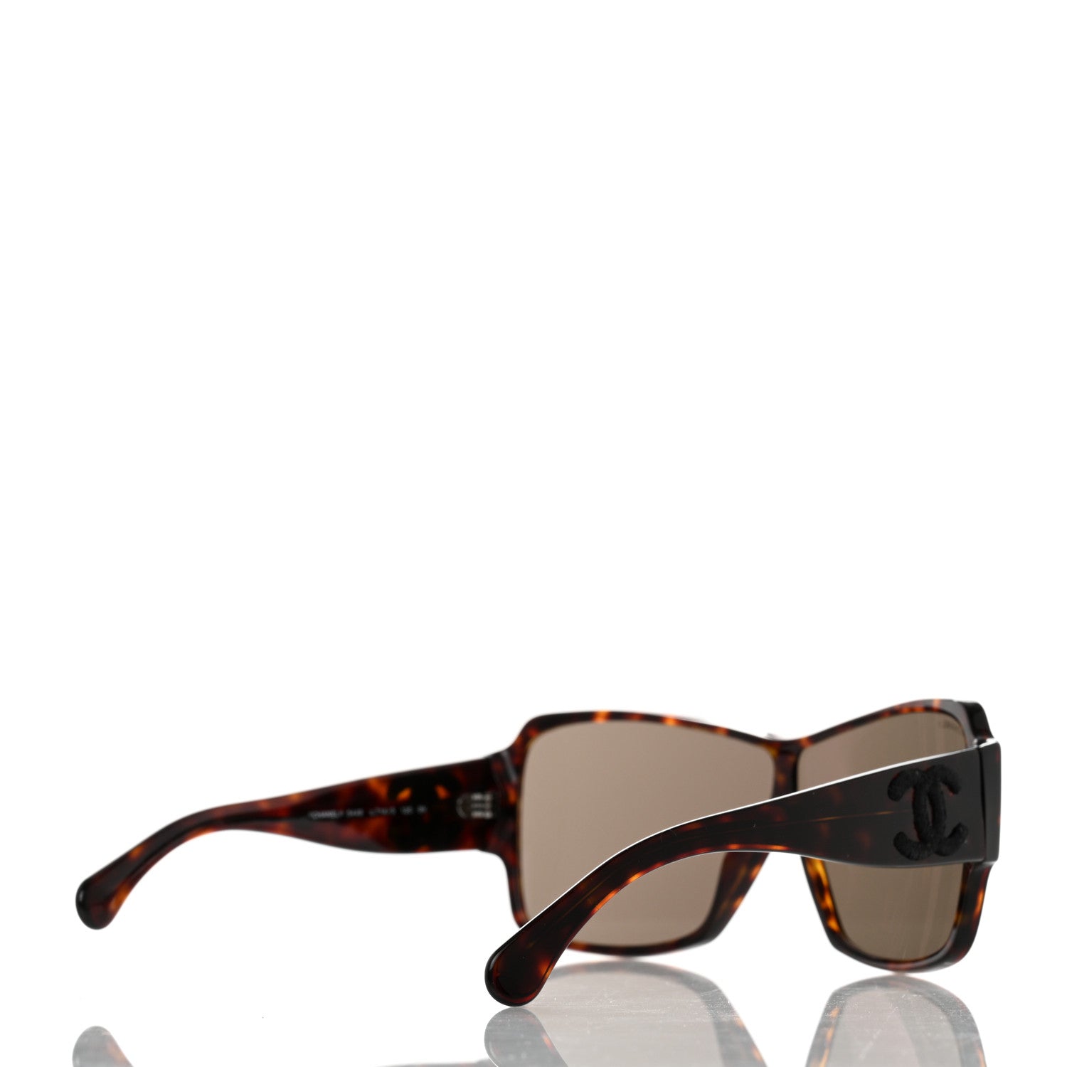 Chanel Acetate Shield Sunglasses 5449-A Dark Tortoise 4 of 8