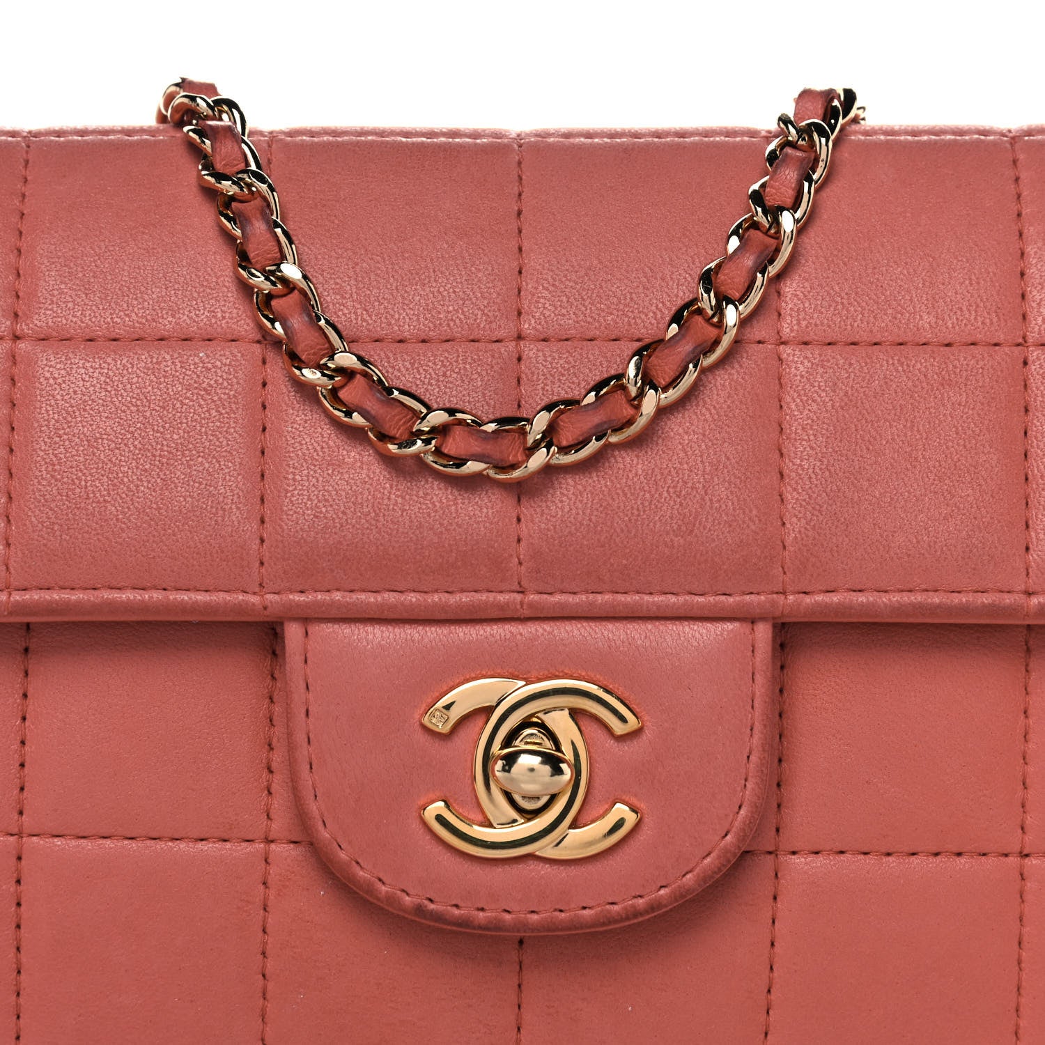 Chanel Lambskin East West Chocolate Bar Flap Pink 7 of 14