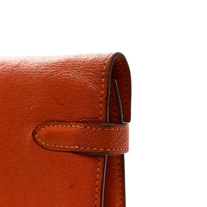Hermes Chevre Mysore Kelly Longue Wallet Orange 17 of 18