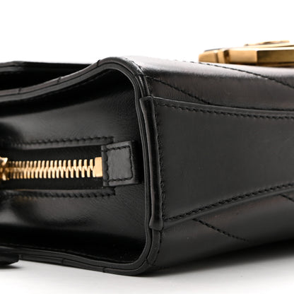 Chanel Calfskin Chevron Quilted Medal Flap Black 9 of 11