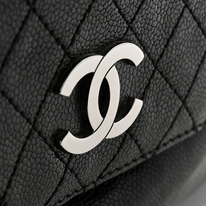 Chanel Glazed Caviar Pocket In The City Tote Black 15 of 16