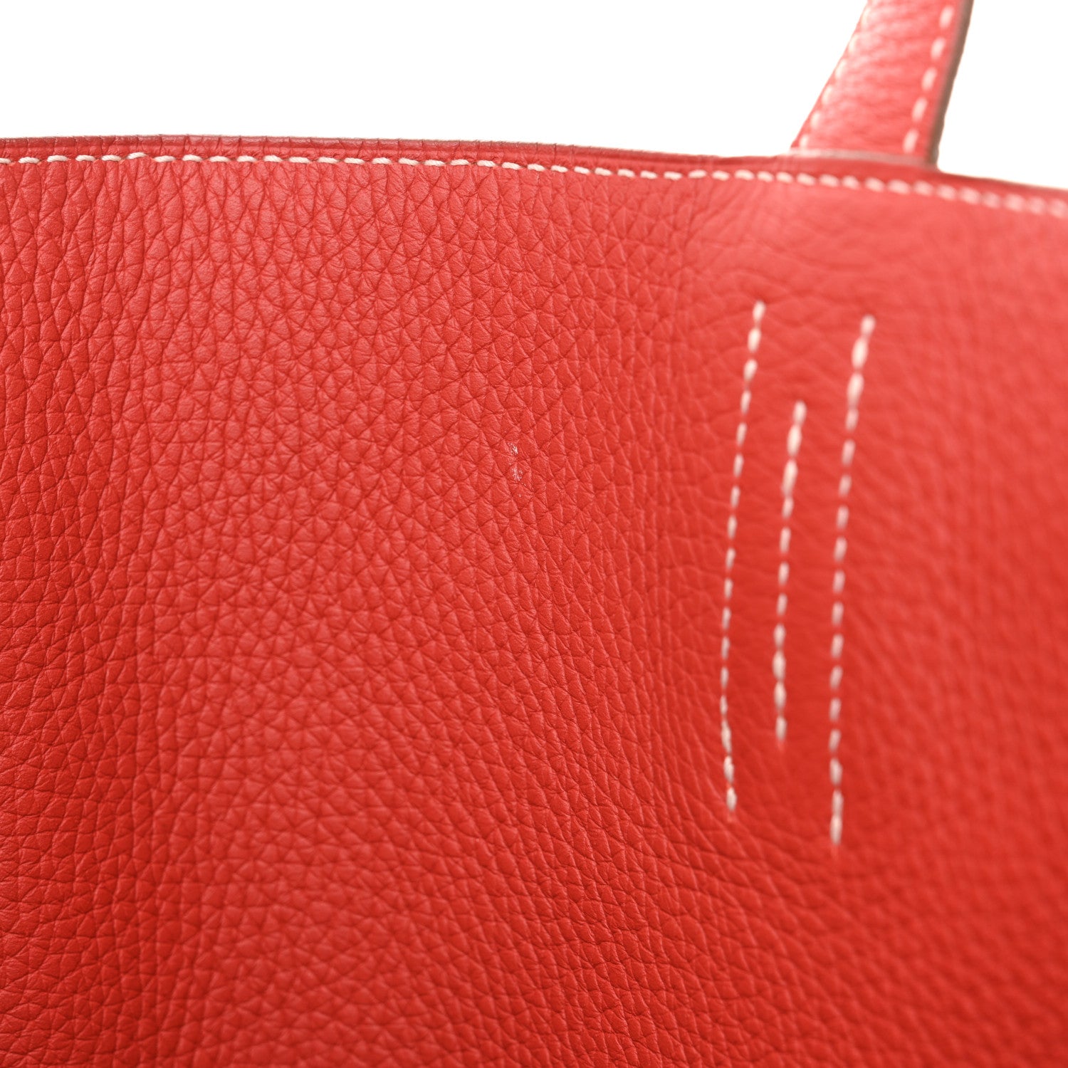 Hermes Taurillon Clemence Double Sens Reversible Tote 36 Sanguine Rose Jaipur 18 of 21