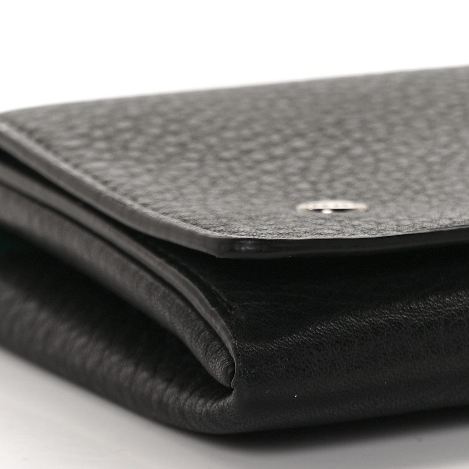 Burberry Grained Calfskin Continental Flap Wallet Black 8 of 9