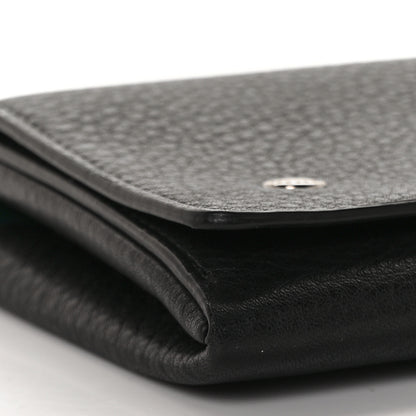 Burberry Grained Calfskin Continental Flap Wallet Black 8 of 9