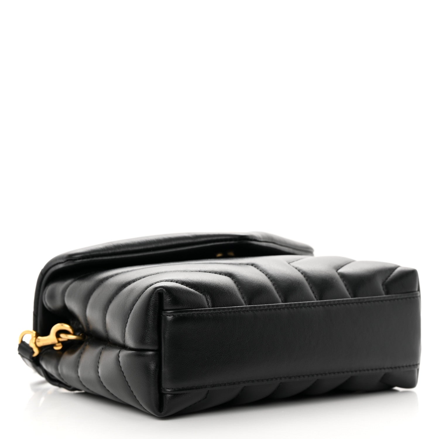 Saint Laurent Calfskin Y Quilted Monogram Toy Loulou Crossbody Bag Black 4 of 15