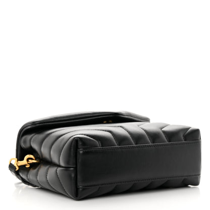 Saint Laurent Calfskin Y Quilted Monogram Toy Loulou Crossbody Bag Black 4 of 15
