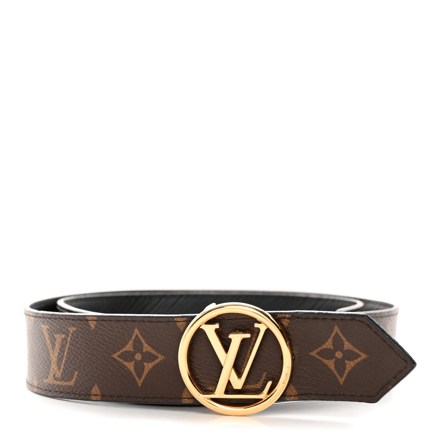 Louis Vuitton Monogram Epi 35mm LV Circle Reversible Belt 80 32 Black 1 of 7