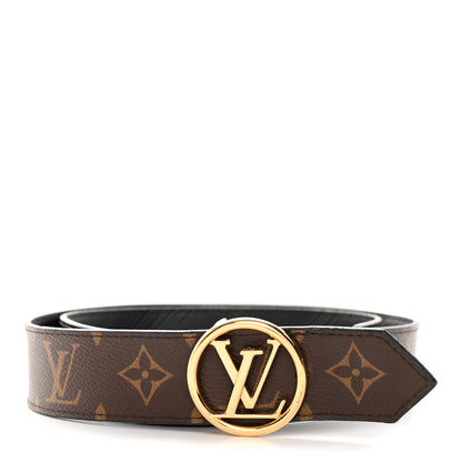 Louis Vuitton Monogram Epi 35mm LV Circle Reversible Belt 80 32 Black 1 of 7