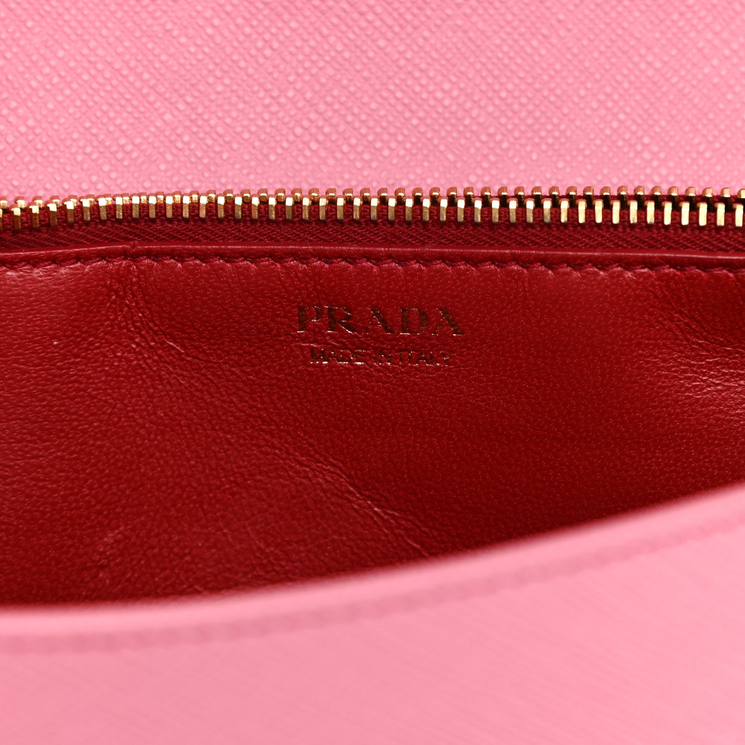 Prada Saffiano Lux Monocrome Chain Wallet Petalo 6 of 9