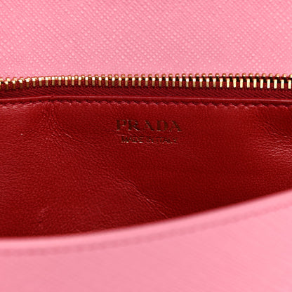 Prada Saffiano Lux Monocrome Chain Wallet Petalo 6 of 9