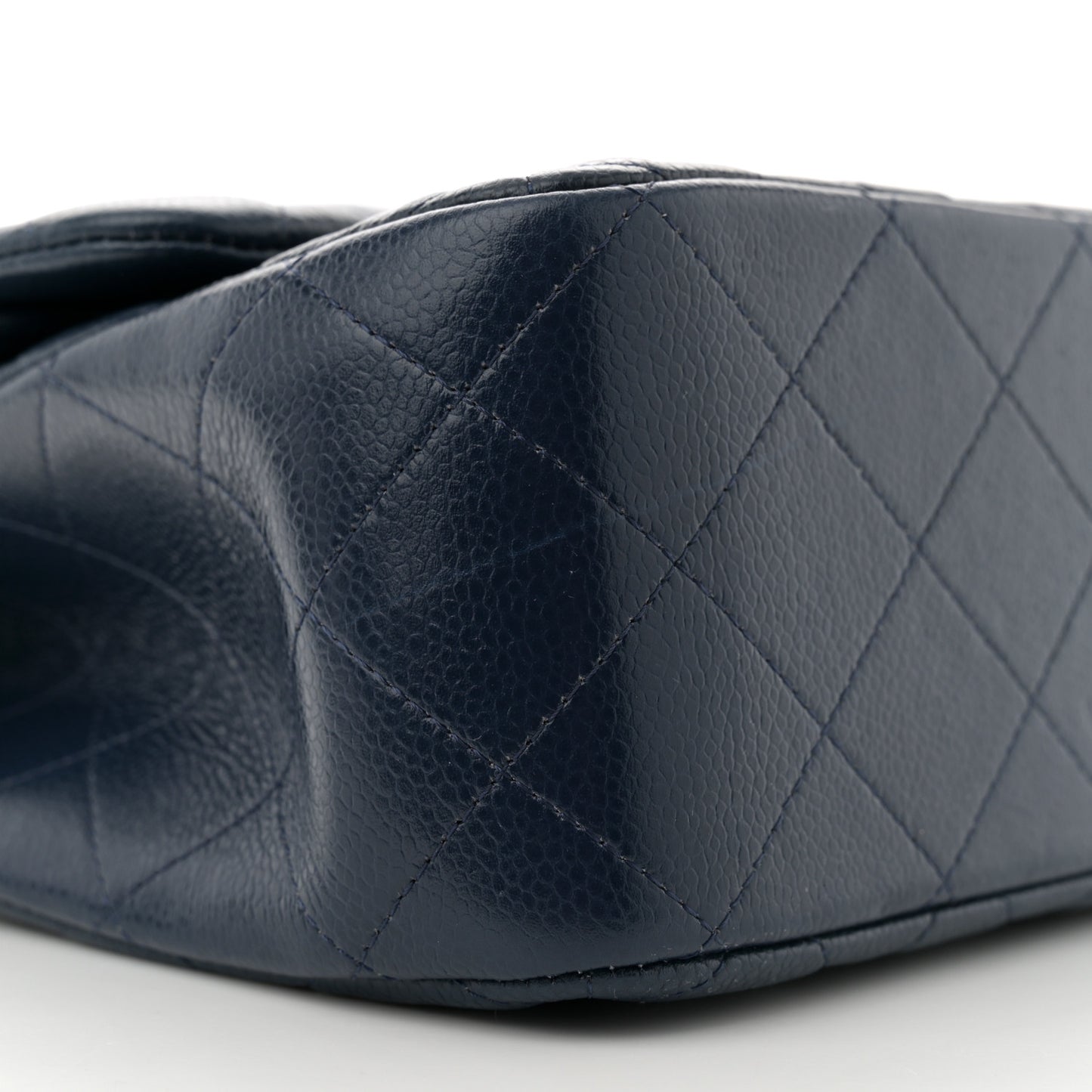 Caviar Quilted Jumbo Double Flap Navy