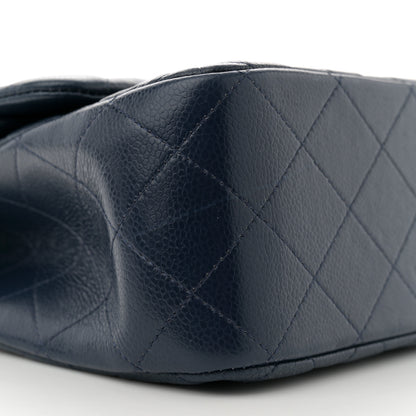 Chanel Caviar Quilted Jumbo Double Flap Navy 9 of 12