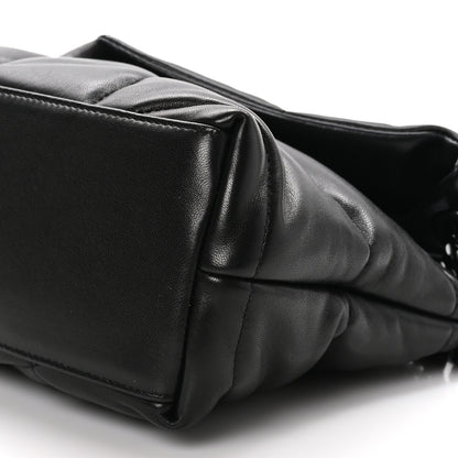 Saint Laurent Lambskin Quilted Monogram Monochrome Small Loulou Puffer Chain Satchel Black 10 of 10