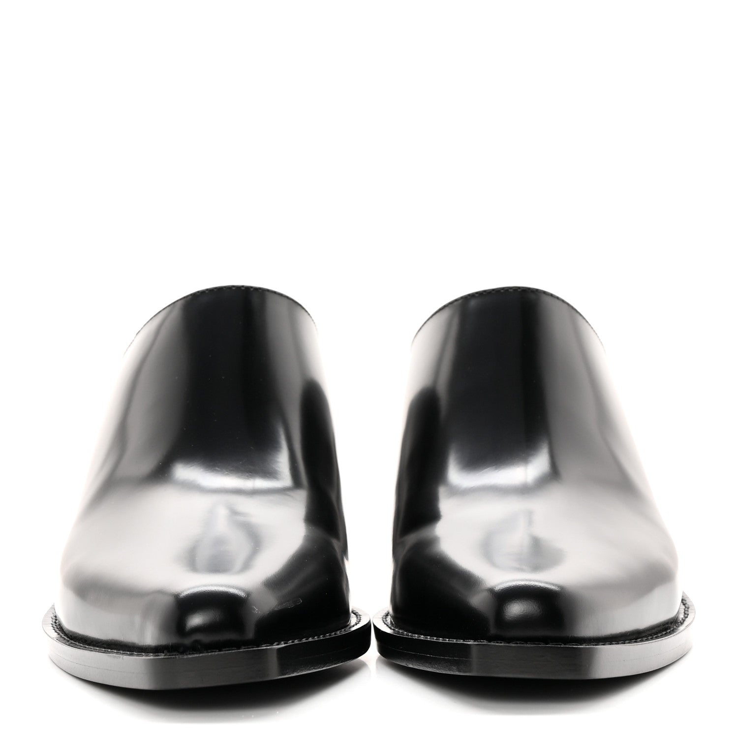 Fendi Vitello Abrasivato FF Cut Mules 38 Black 2 of 13