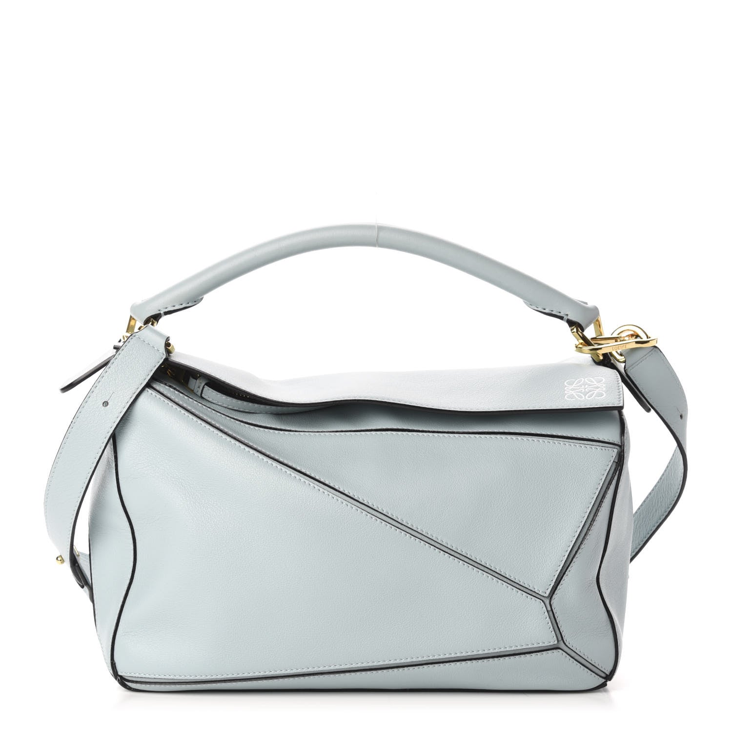 Loewe Calfskin Medium Puzzle Bag Aqua 1 of 10