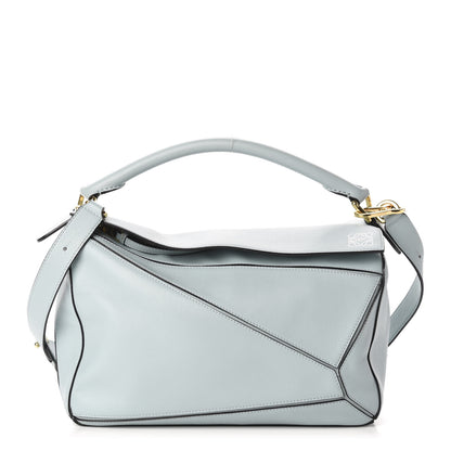 Loewe Calfskin Medium Puzzle Bag Aqua 1 of 10