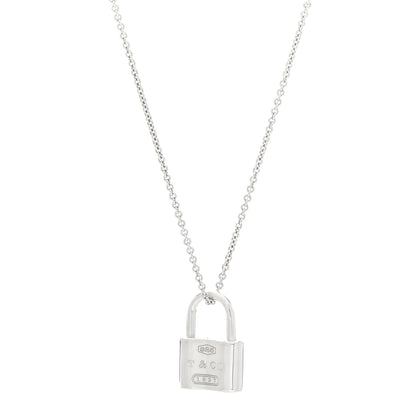 Tiffany Sterling Silver 1837 Lock Charm Pendant Necklace 1 of 5