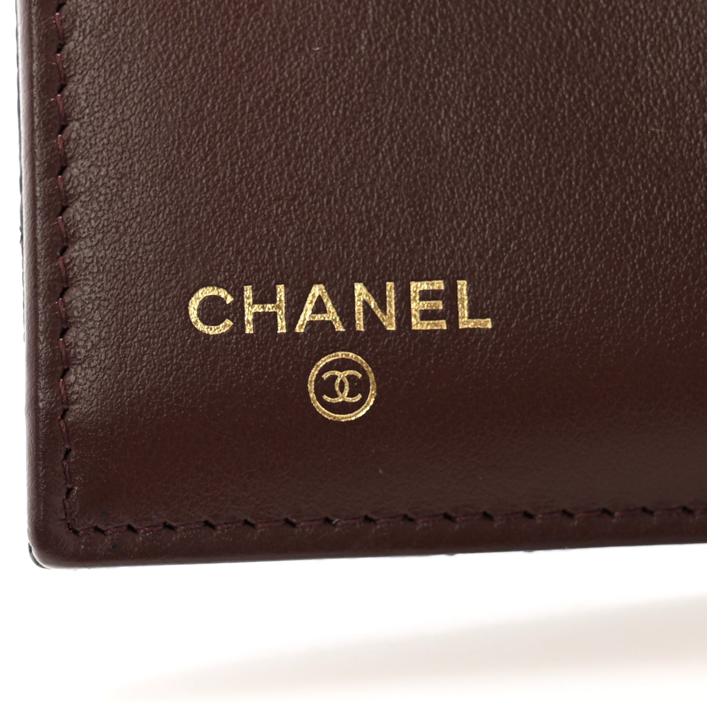 Caviar Quilted Flap Card Holder Wallet Black