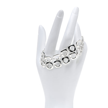 Tiffany Sterling Silver Double Cushion Square Link Toggle Bracelet 2 of 4