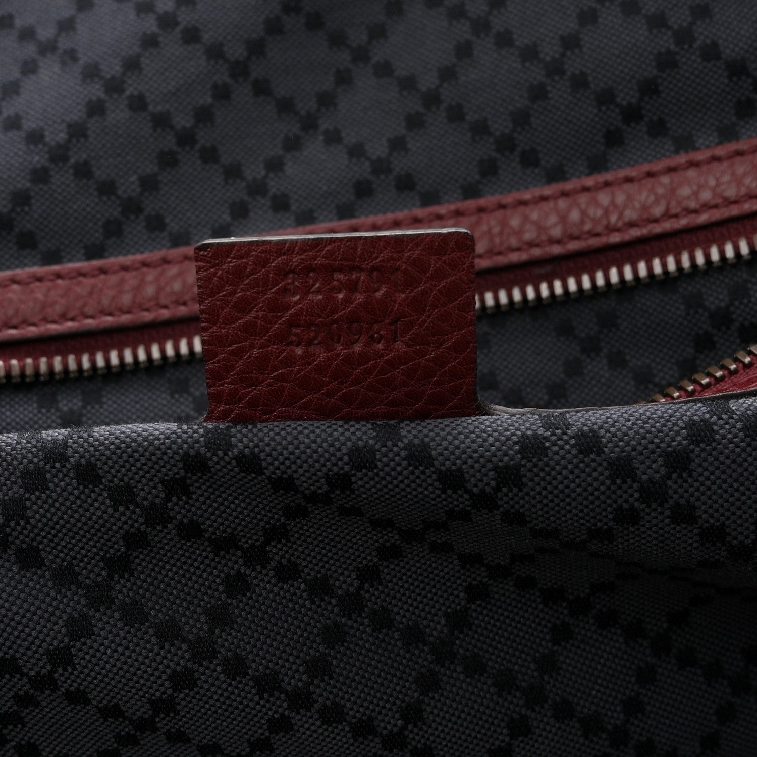 Gucci Grained Calfskin Duffle Bag Burgundy 13 of 27