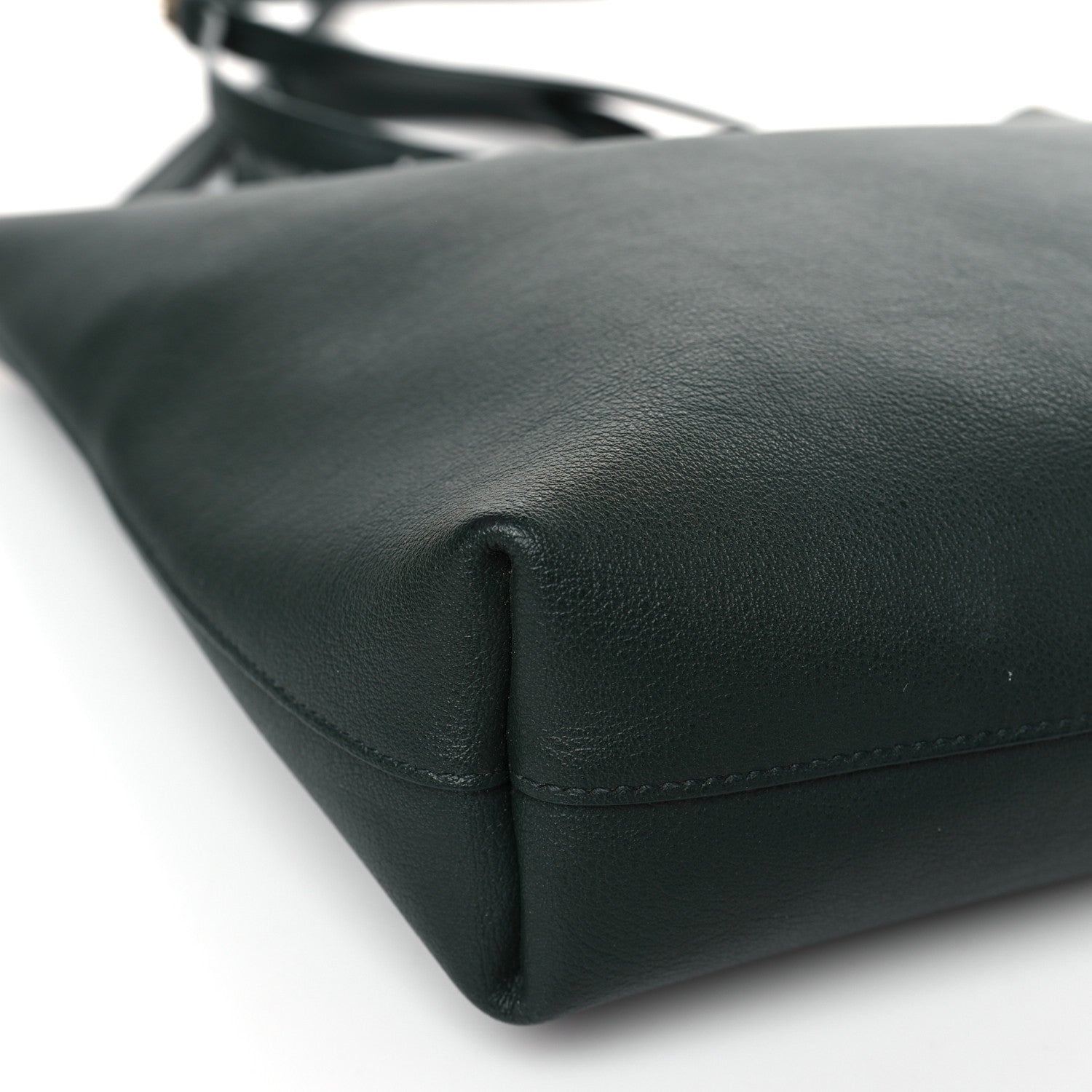 Saint Laurent Calfskin Toy Shopping Tote Forest Green 8 of 9