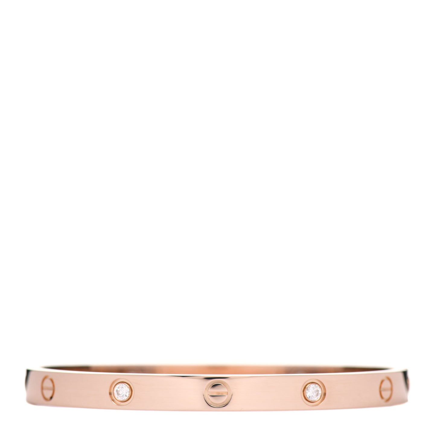 18K Pink Gold 4 Diamond LOVE Bracelet 19