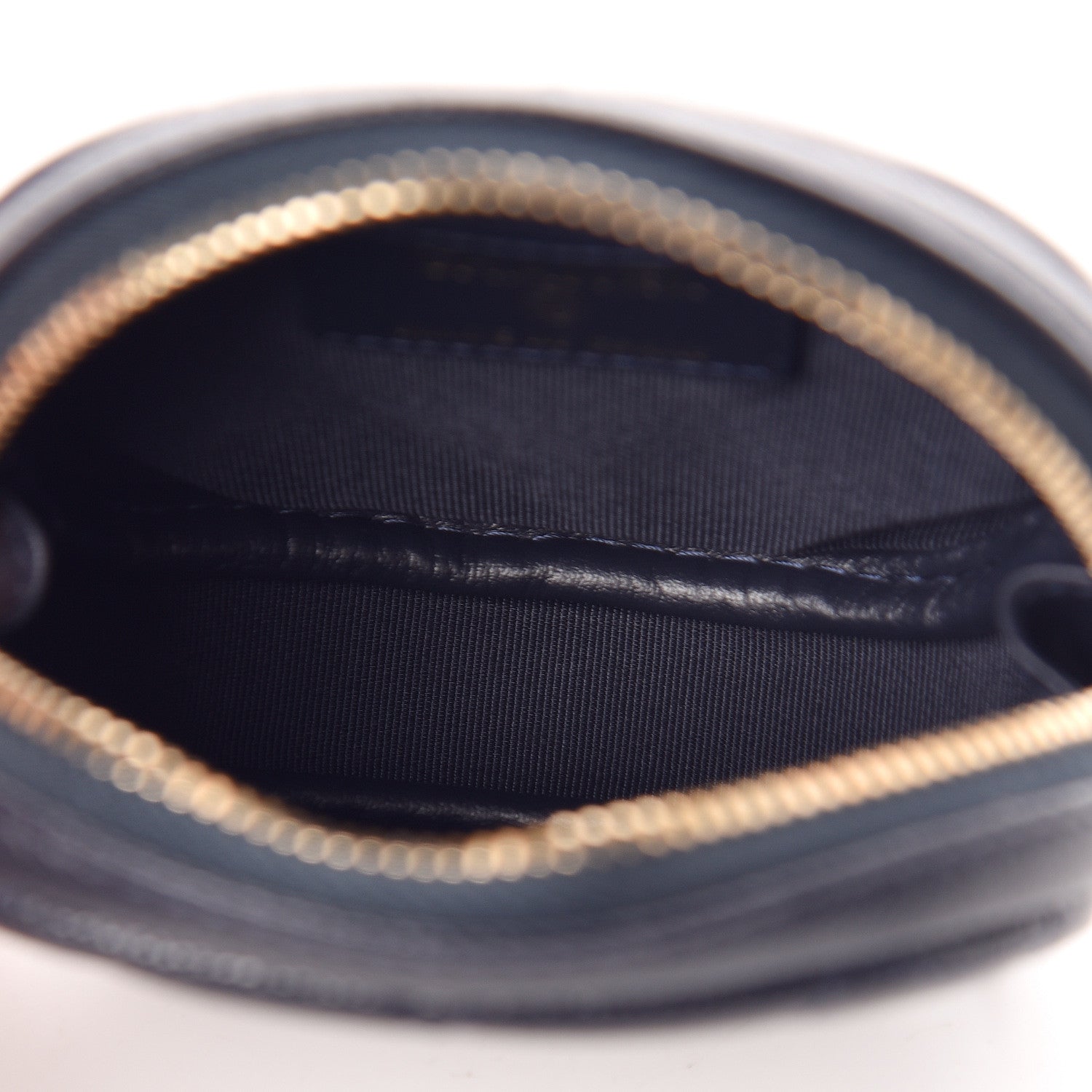 Chanel Caviar Quilted Zip Around Classic Coin Purse Navy Blue 5 of 8