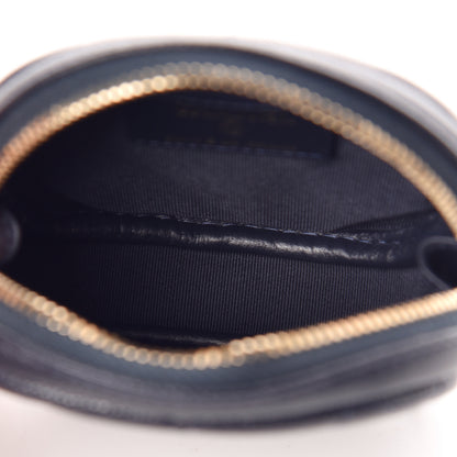 Chanel Caviar Quilted Zip Around Classic Coin Purse Navy Blue 5 of 8