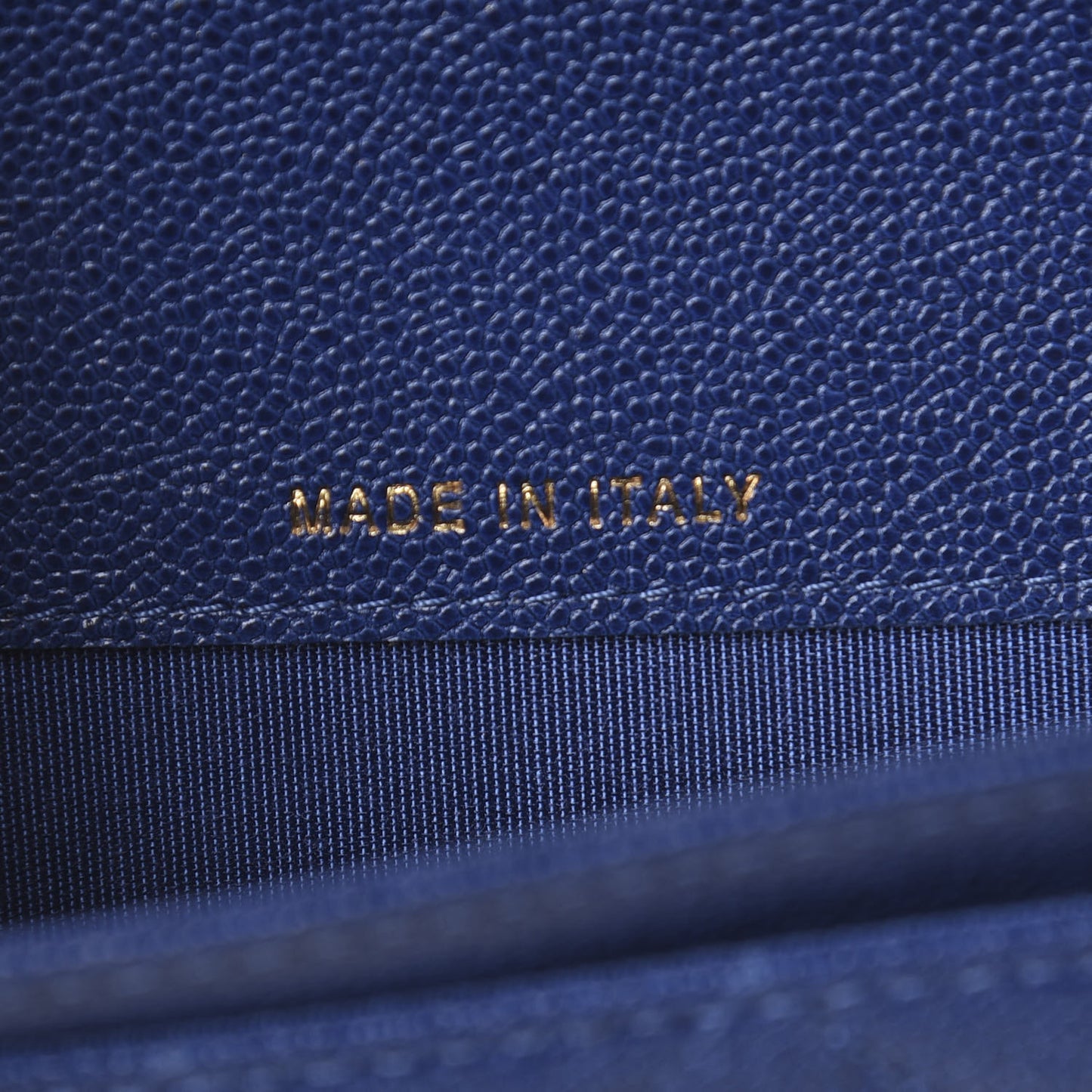 Caviar Quilted Boy Flap Card Holder Blue