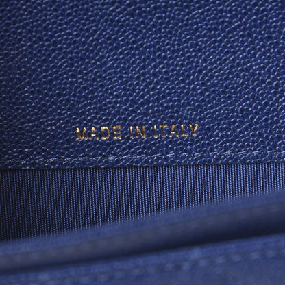 Chanel Caviar Quilted Boy Flap Card Holder Blue 7 of 9